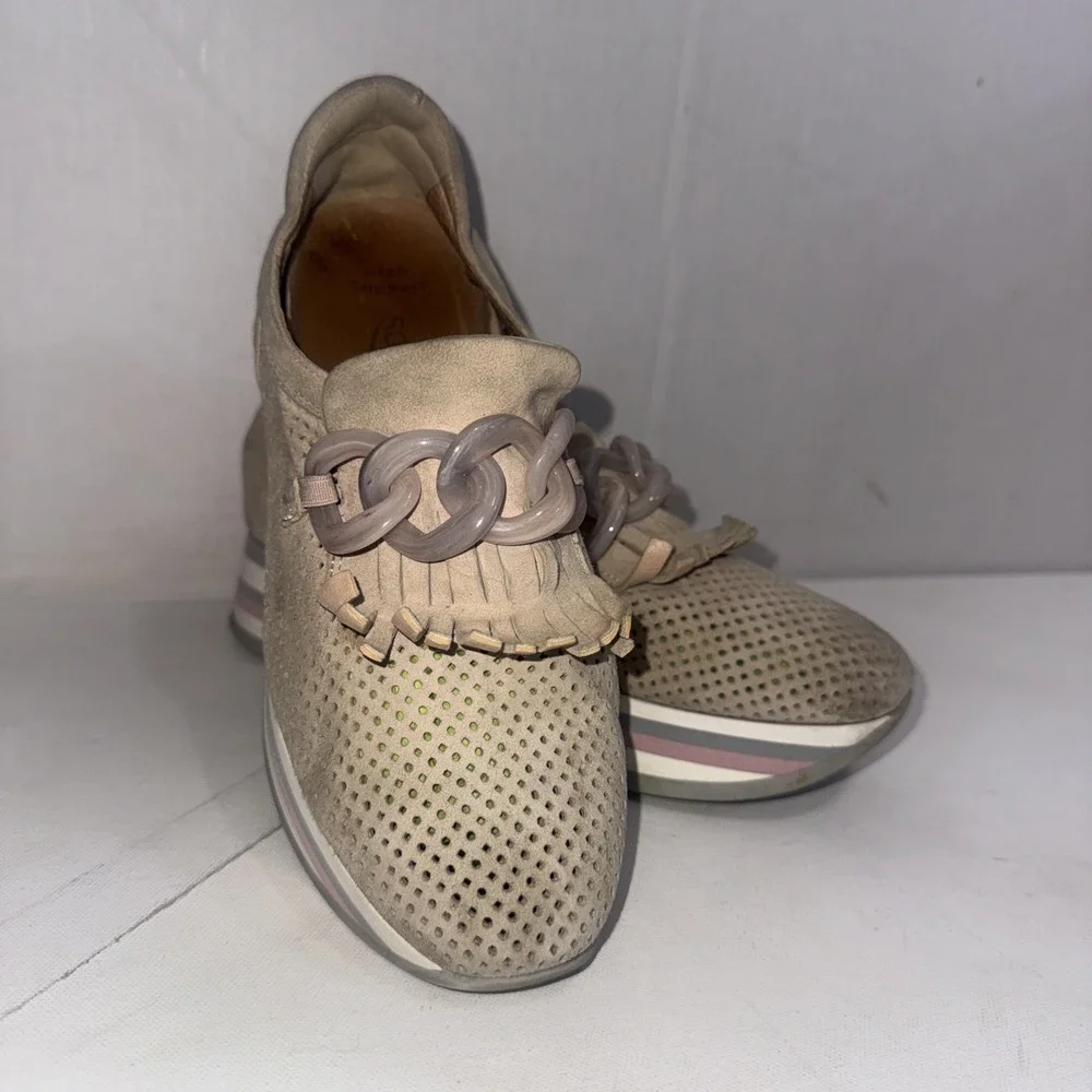Softwaves Cadie Platform Sneakers Shoes Sand Beige 38 US 7.5 PreOwned‎